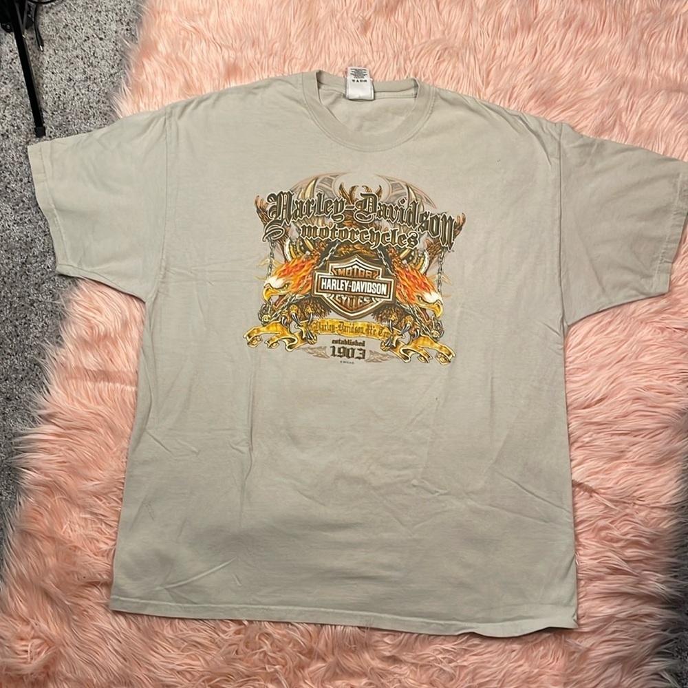 Harley Davidson Gray Villa Ridge Missouri Motorcycle T-Shirt Size‎ 2XL